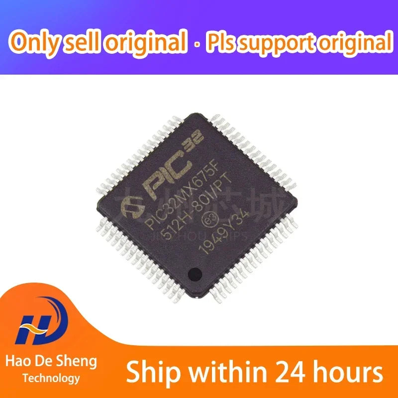 1PCS/LOT PIC32MX675F512H-80I/PT PIC32MX675F512H-80I QFP64 New Original In Stock