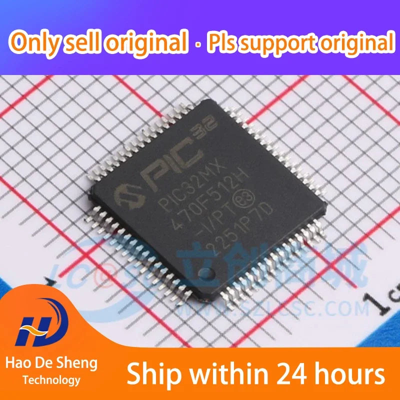 1PCS/LOT PIC32MX470F512H-I/PT PIC32MX470F512H-I 64TQFP New Original In Stock