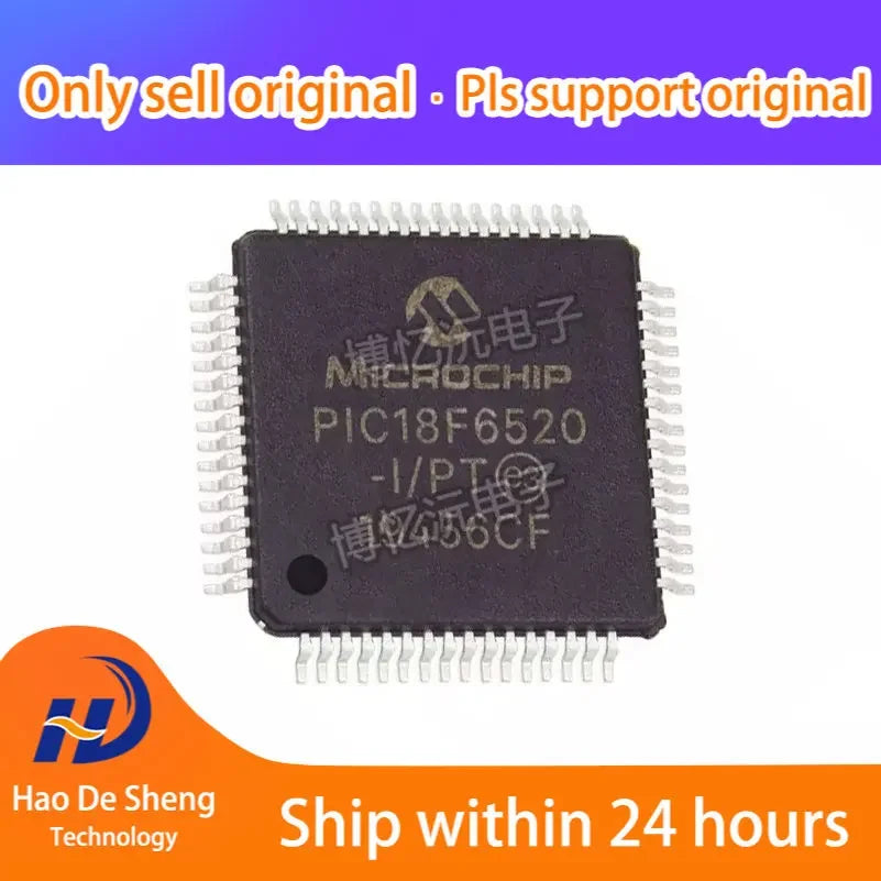 1PCS/LOT PIC18F6520IPT PIC18F6520-I/PT TQFP64 New Original In Stock