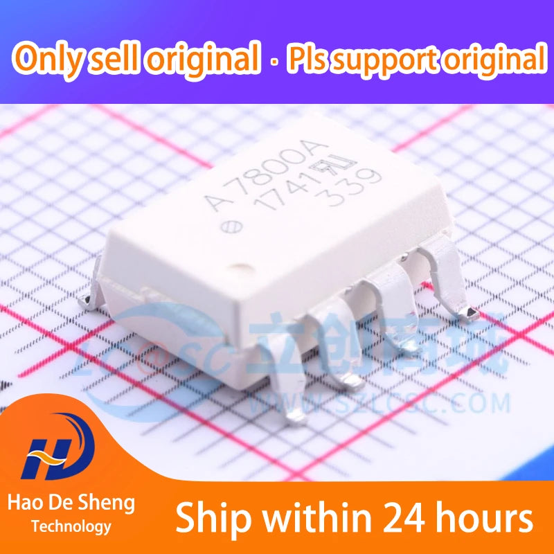 10PCS/LOT A7800 HCPL7800 HCPL-7800 SMD SOP-8 Optocoupler New Imported
