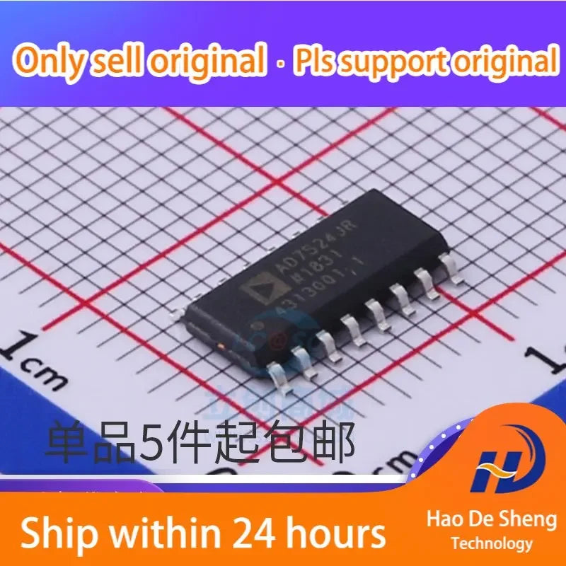 10PCS/LOT AD7524JRZ AD7524JR SOP-16 Digital-to-analog Converter IC AD7524 New Original In Stock