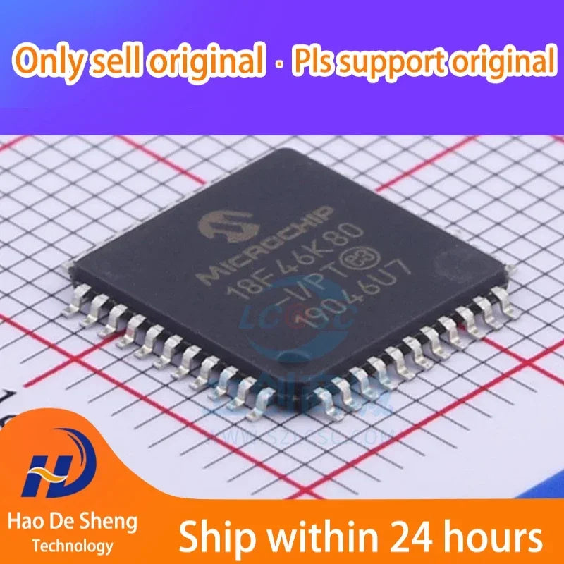 10PCS/LOT PIC18F46K80-I/PT 18F46K80 TQFP-44 New Original In Stock