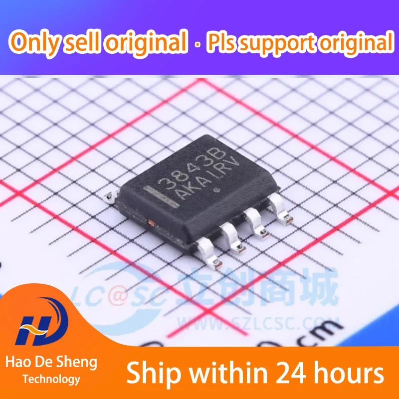 10PCS/LOT UC3843BVD1R2G Logo 3843B DC-DC SOIC-8 New Original In Stock