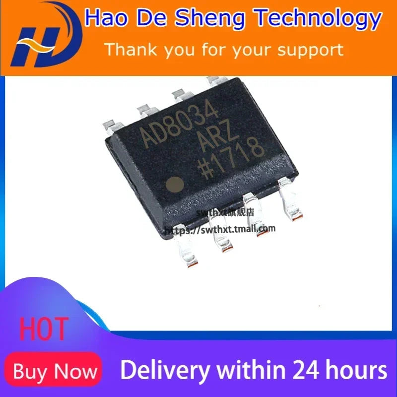 10PCS/LOT AD8034 AD8034AR AD8034ARZ SOIC-8 New Original In Stock