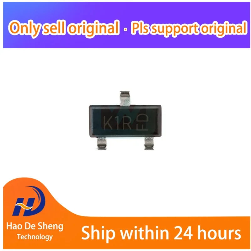 50PCS/LOT BC847B-7-F logo K1R SOT-23 BC847B New Original in Stock