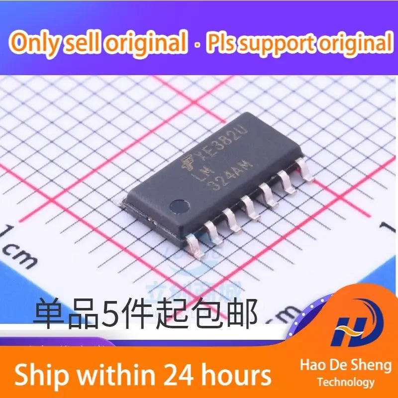 10PCS/LOT LM324AMX LM324AM LM324AMX/NOPB SOP-14 Amplifier IC New Original In Stock