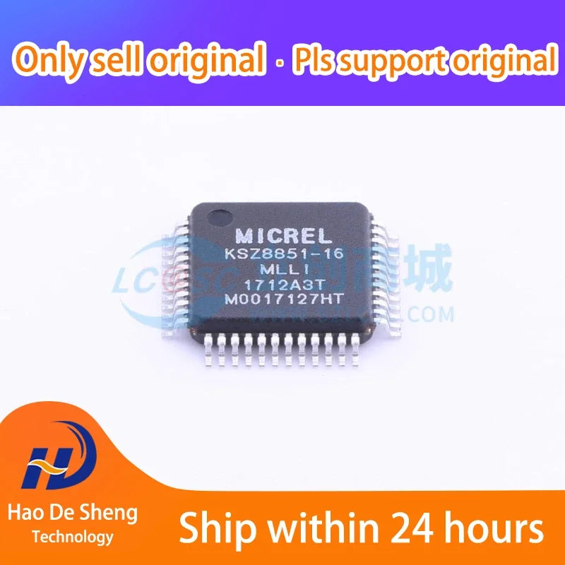 10PCS/LOT KSZ8851-16MLLI KSZ8851-16MLL LQFP-48 New Original in Stock