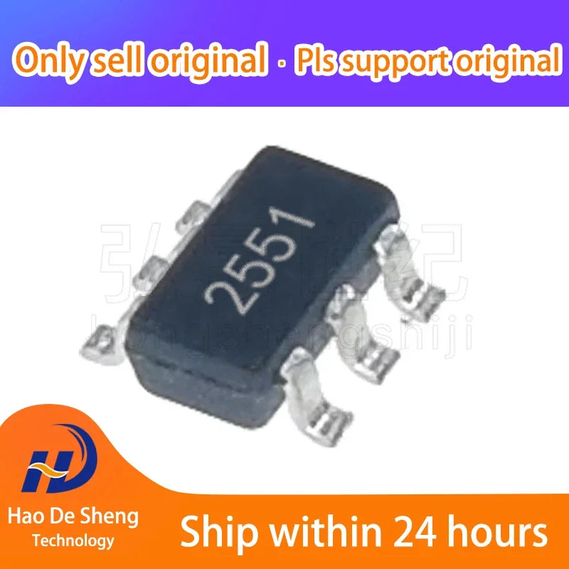 10PCS/LOT TPS2551DBVR Logo 2551 SOT23-6 New Original In Stock