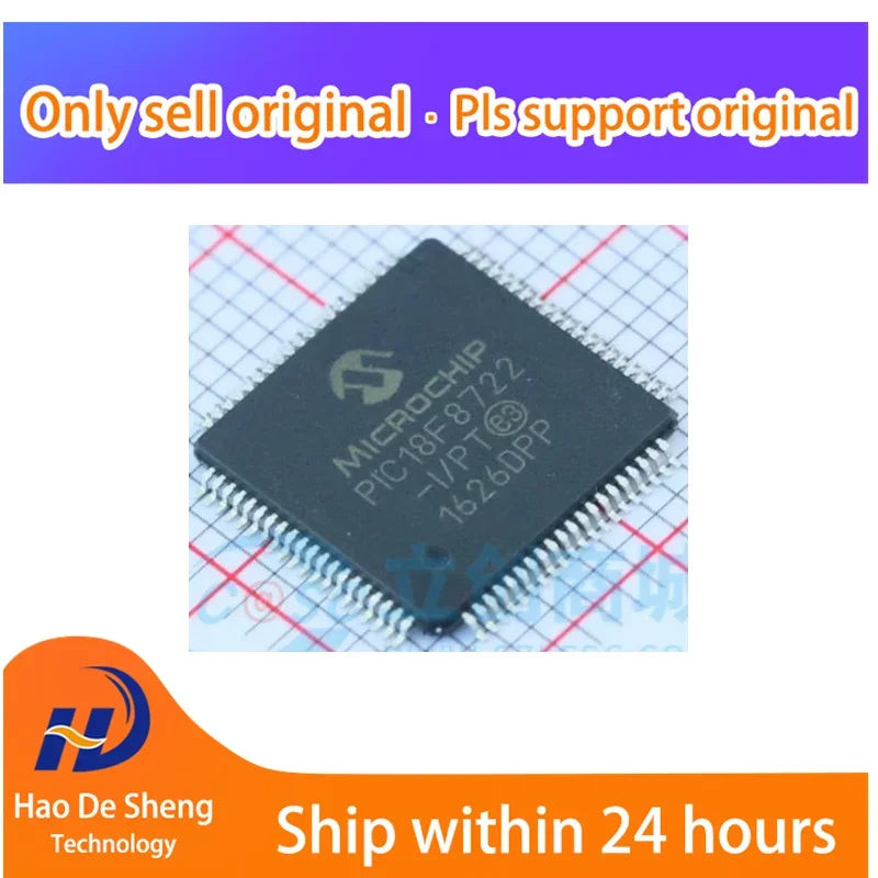 1 шт/лот PIC18F8722-I/PT QFP80 новый оригинальный в наличии