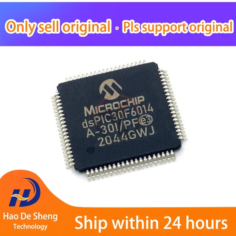 1PCS/LOT DSPIC30F6014A-30I/PF DSPIC30F6014A-30I DSPIC30F6014 TQFP80 New Original In Stock