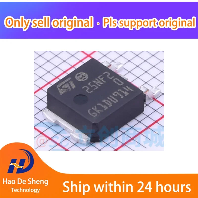 10PCS/LOT STD25NF20 TO-252 25NF20 New Original in Stock