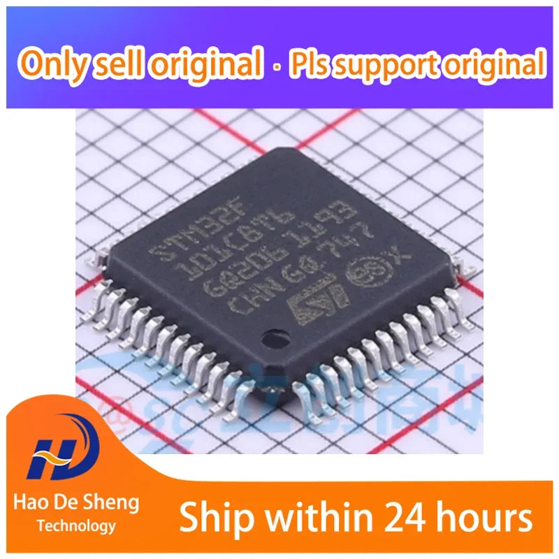 10PCS/LOT STM32F101C8T6 LQFP-48 New Original In Stock