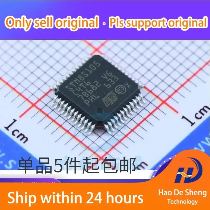 10PCS/LOT STM8S105C4T6 LQFP48 STM8S105C4T6TR  IC MCU Microcontroller New Original In Stock