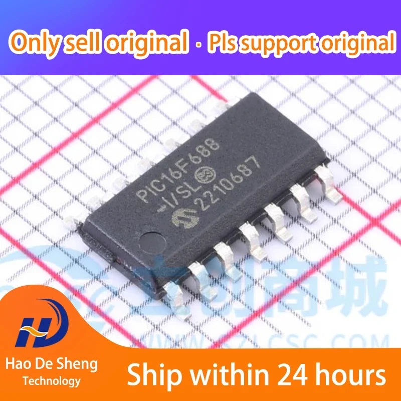 10 шт./лот PIC16F688T-I/SL PIC16F688T-I SOIC-8 новый оригинальный в наличии 