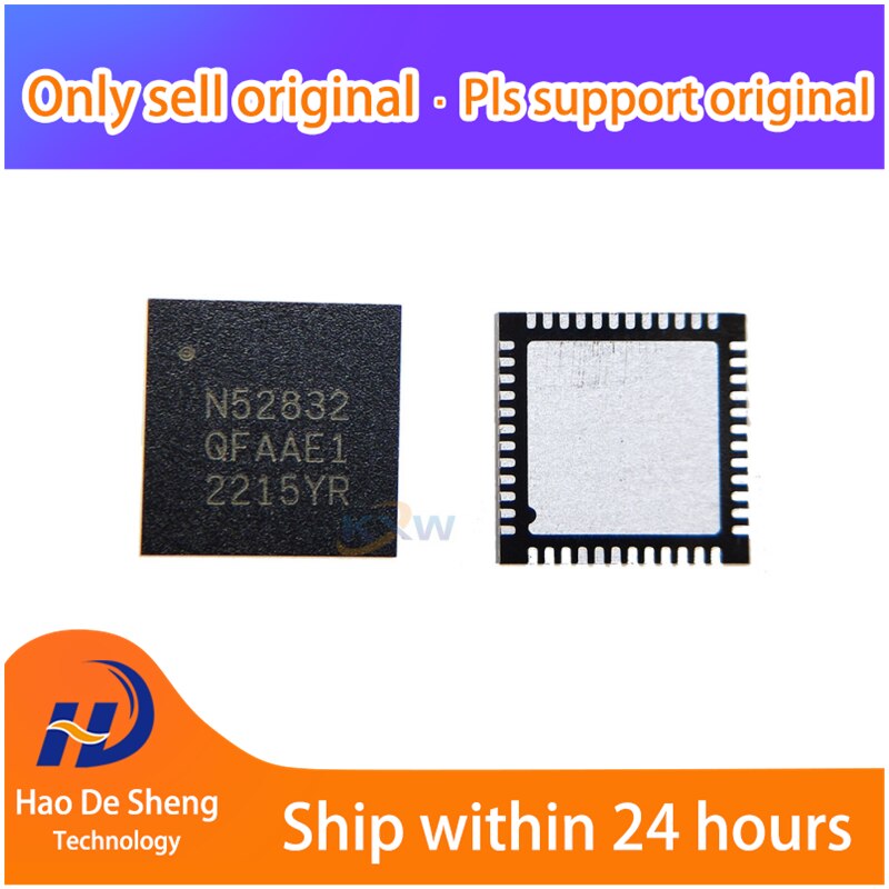 10 шт./лот NRF52832-QFAA-R Логотип N52832 QFN-48 Новый оригинальный В наличии 