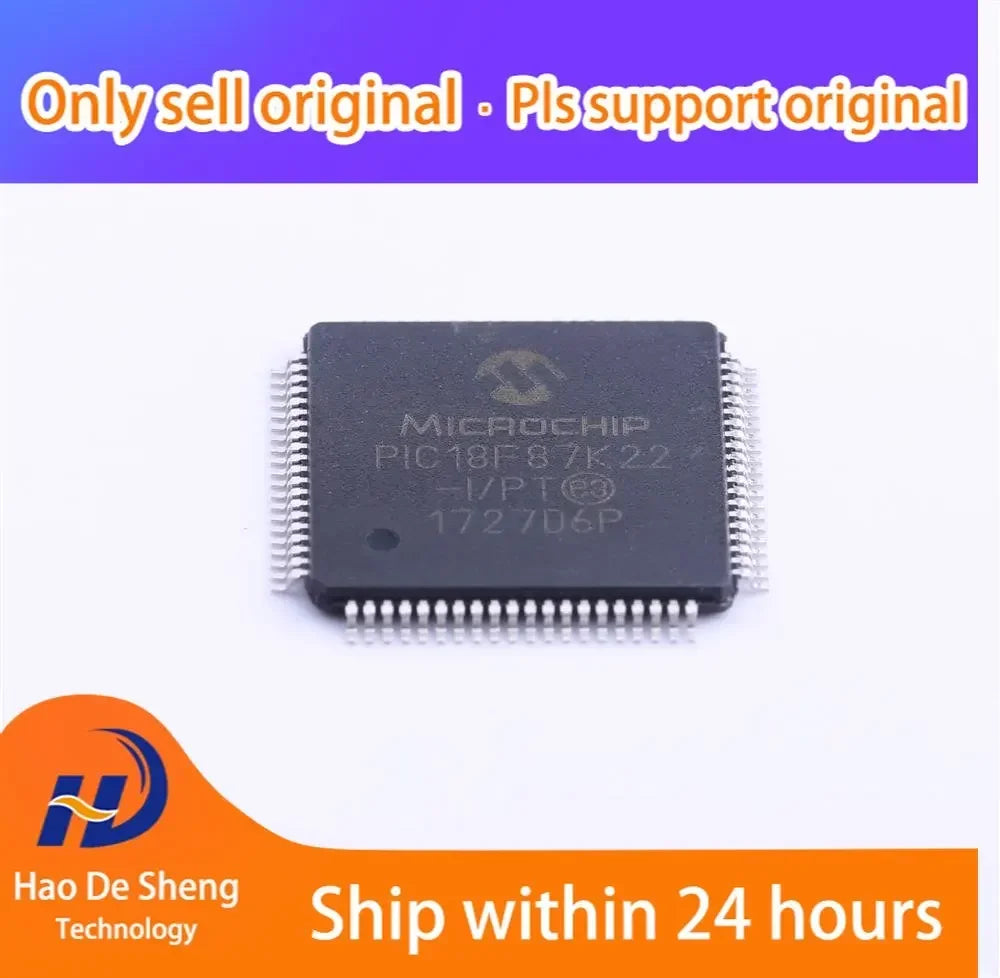 10PCS/LOT PIC18F87K22-I/PT  PIC18F87K22 QFP  New Original In Stock