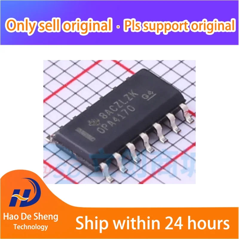 1PCS7 OPA4170 OPA4170AIDR SOP14  New Original In Stock