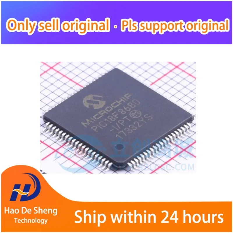 1PCS PIC18F8680-I/PT PIC18F8680-I TQFP80 новый оригинальный в наличии 