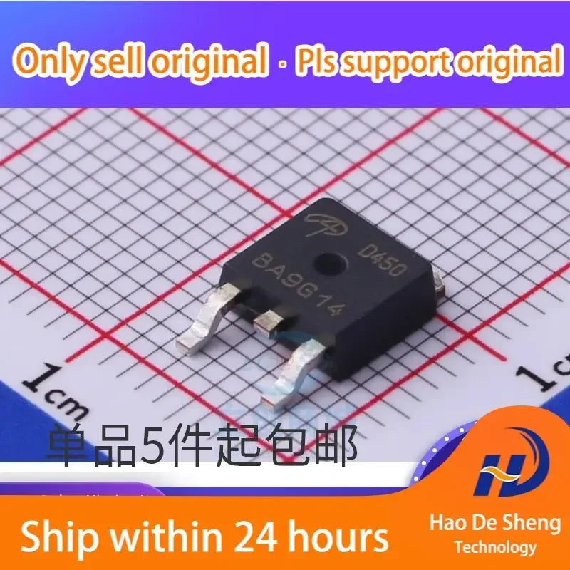 10PCS/LOT AOD450 TO-252 Logo D450 MOS 3.8A 200V New Original In Stock