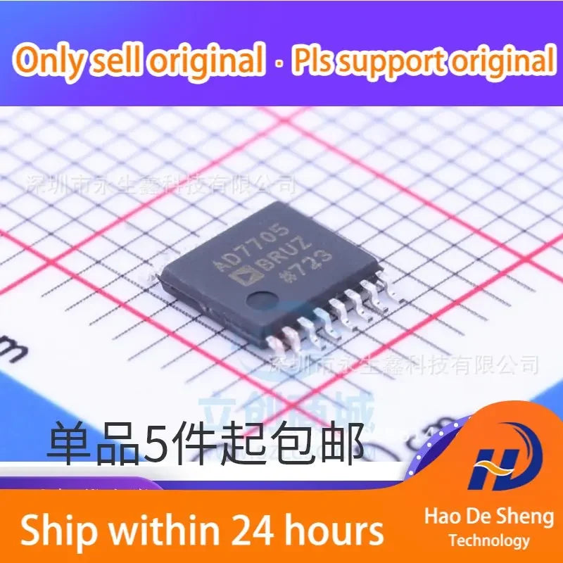 10PCS/LOT AD7705BRU AD7705BRUZ 16Bit TSSOP-16 New Original In Stock