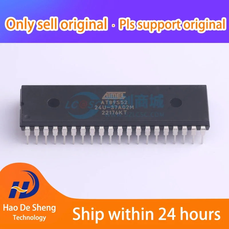 10PCS/LOT AT89S52-24PU DIP40 New Original In Stock