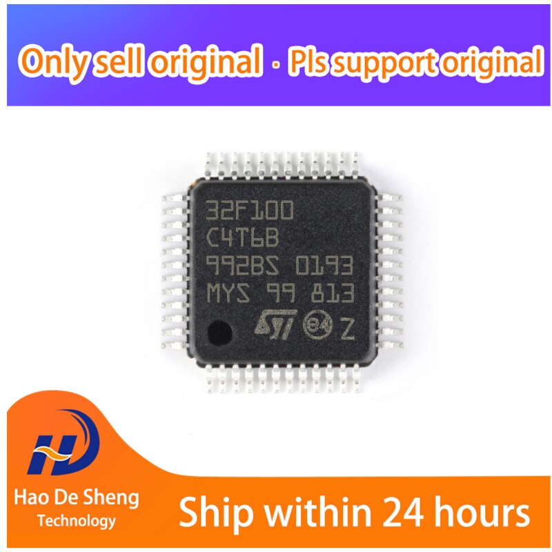10PCS/LOT STM32F100C4T6B STM32F100C4T6 LQFP-48  New Original In Stock