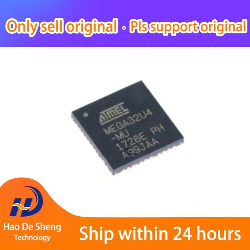 10PCS/LOT ATMEGA32U4-MU QFN-44 16MHZNew Original In Stock, electronic components supplies