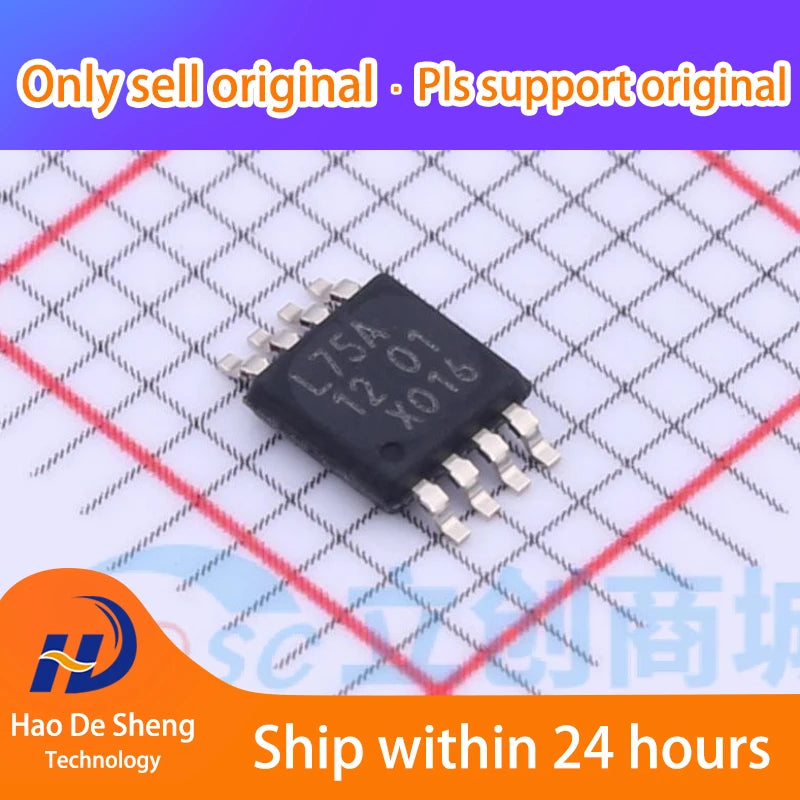 10PCS/LOT  LM75ADP LogoL75A MSOP8  New Original In Stock