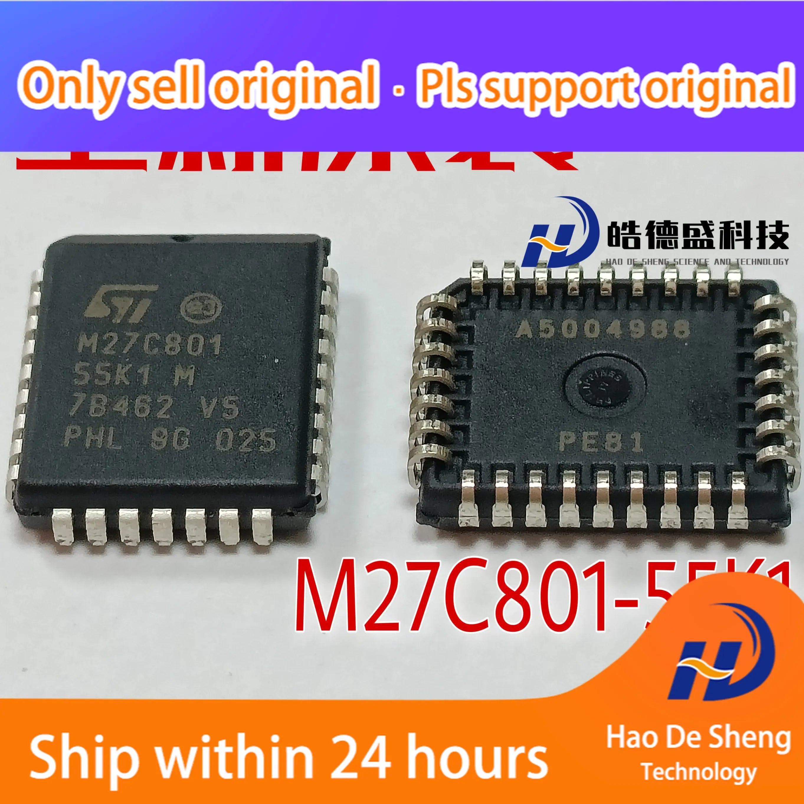 10pcs/Lot  M27C801-55K1  ST  PLCC32  New and original in stock