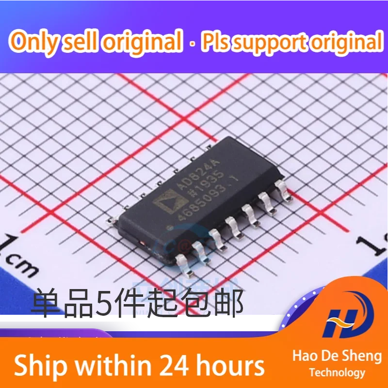 10PCS/LOT AD824ARZ-14 AD824AR-14 AD824ARZ LINEAR Amplifier SOP14 New Original In Stock